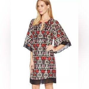 BCBG Max Azria Tati fully embroidered shift dress